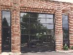 Garage Door - Commercial Aluminum+Glass Black Overhead Door